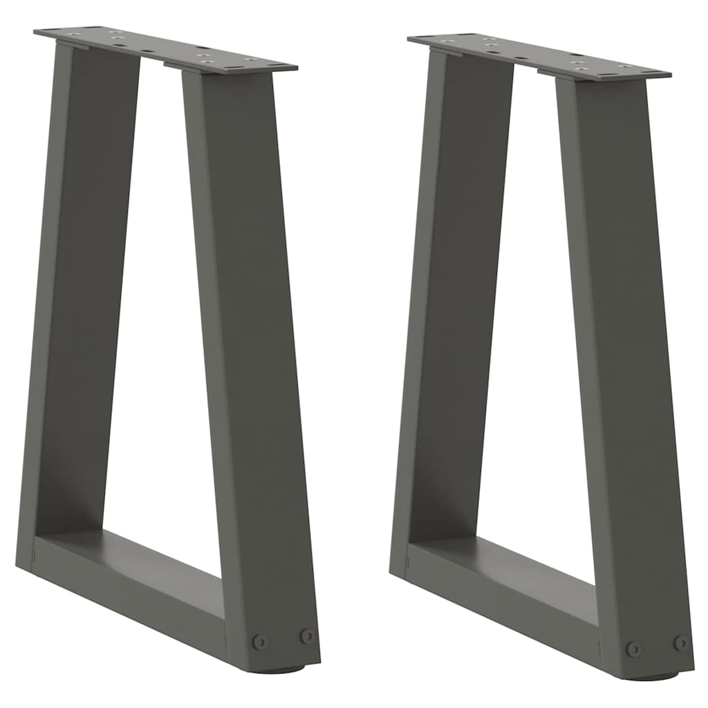 vidaXL Salontafelpoten 2 st V-vormig 30x(30-31,3) cm staal zwart