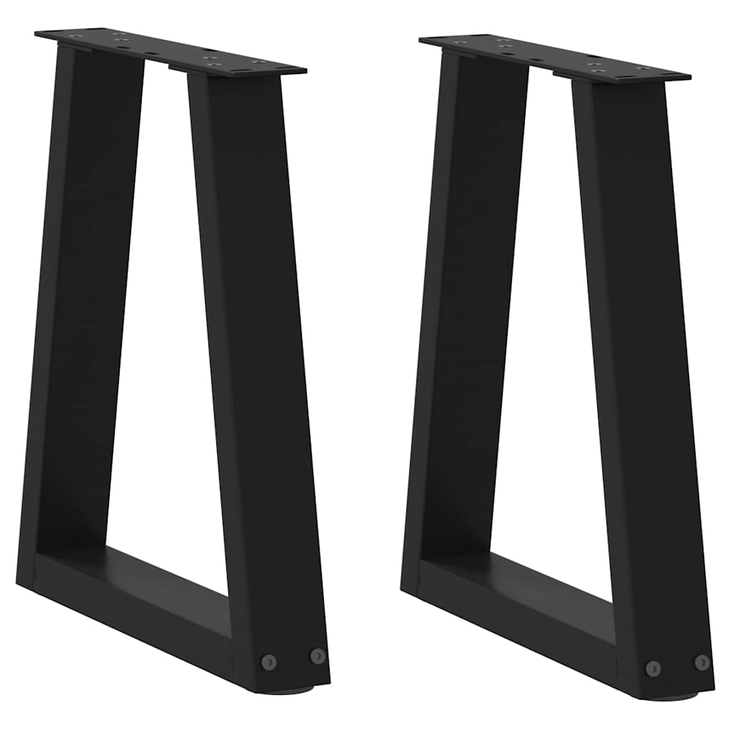 vidaXL Salontafelpoten 2 st V-vormig 30x(30-31,3) cm staal zwart