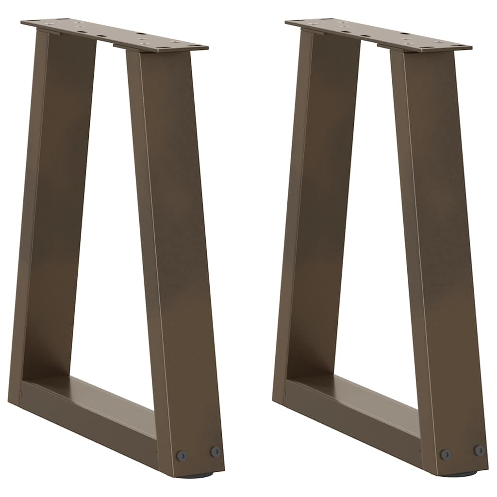 vidaXL Salontafelpoten 2 st V-vormig 30x(30-31,3) cm staal zwart