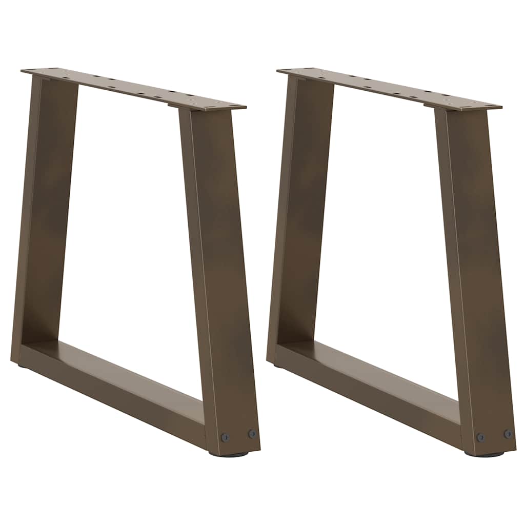 vidaXL Salontafelpoten 2 st V-vormig 30x(30-31,3) cm staal zwart