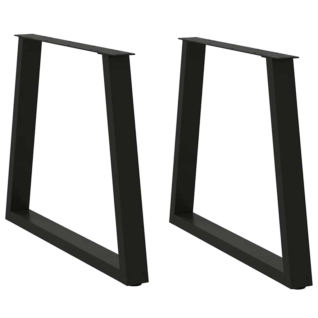 vidaXL Salontafelpoten 2 st V-vormig 30x(30-31,3) cm staal zwart