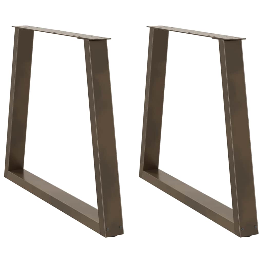 vidaXL Salontafelpoten 2 st V-vormig 30x(30-31,3) cm staal zwart