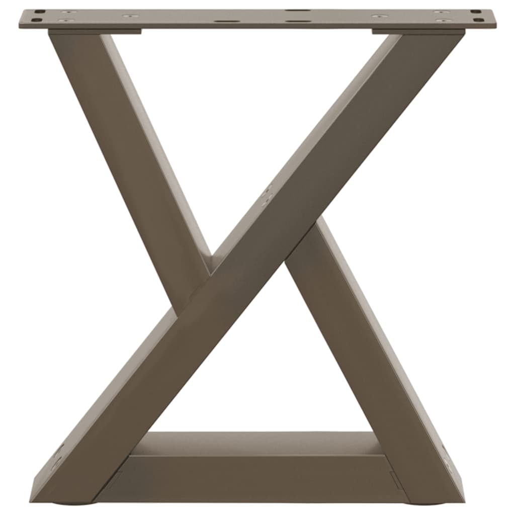vidaXL Salontafelpoten 2 st 30x(30-31,3) cm staal zwart