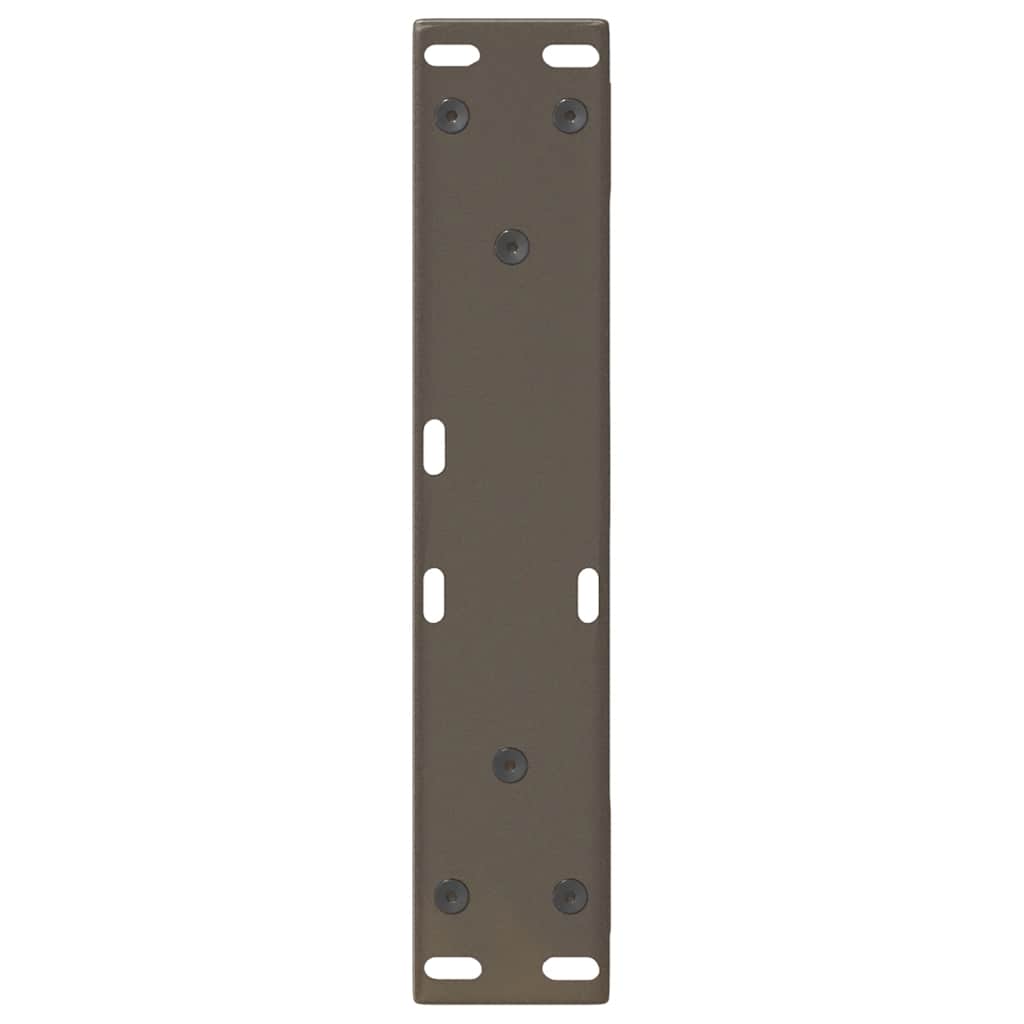 vidaXL Salontafelpoten 2 st 30x(30-31,3) cm staal zwart