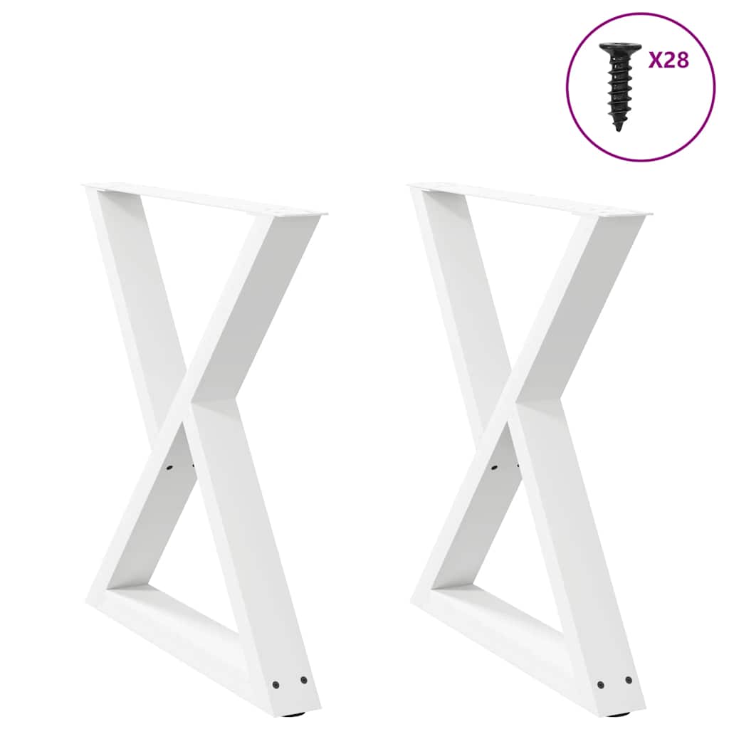 vidaXL Salontafelpoten 2 st 30x(30-31,3) cm staal zwart