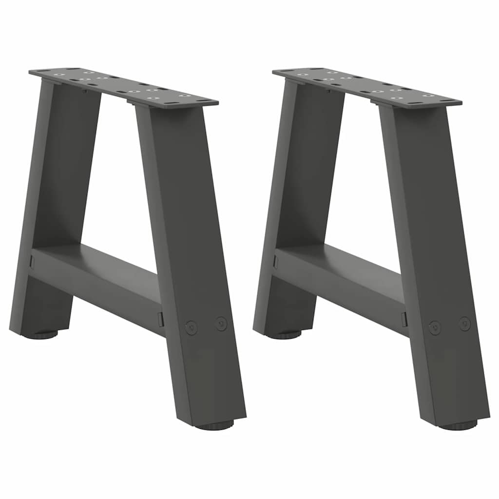 vidaXL Salontafelpoten 2 st A-vormig 30x(30-31) cm staal zwart