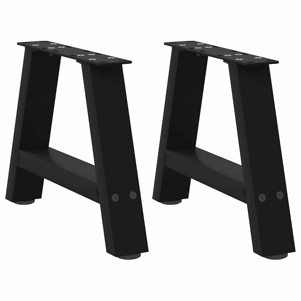 vidaXL Salontafelpoten 2 st A-vormig 30x(30-31) cm staal zwart