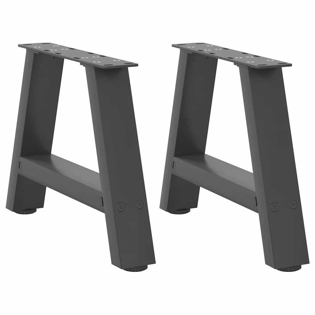 vidaXL Salontafelpoten 2 st A-vormig 30x(30-31) cm staal zwart