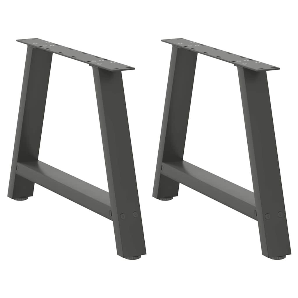 vidaXL Salontafelpoten 2 st A-vormig 30x(30-31) cm staal zwart