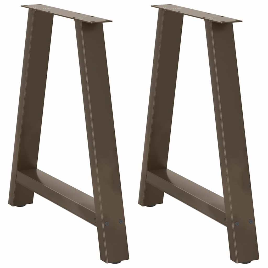 vidaXL Salontafelpoten 2 st A-vormig 30x(30-31) cm staal zwart