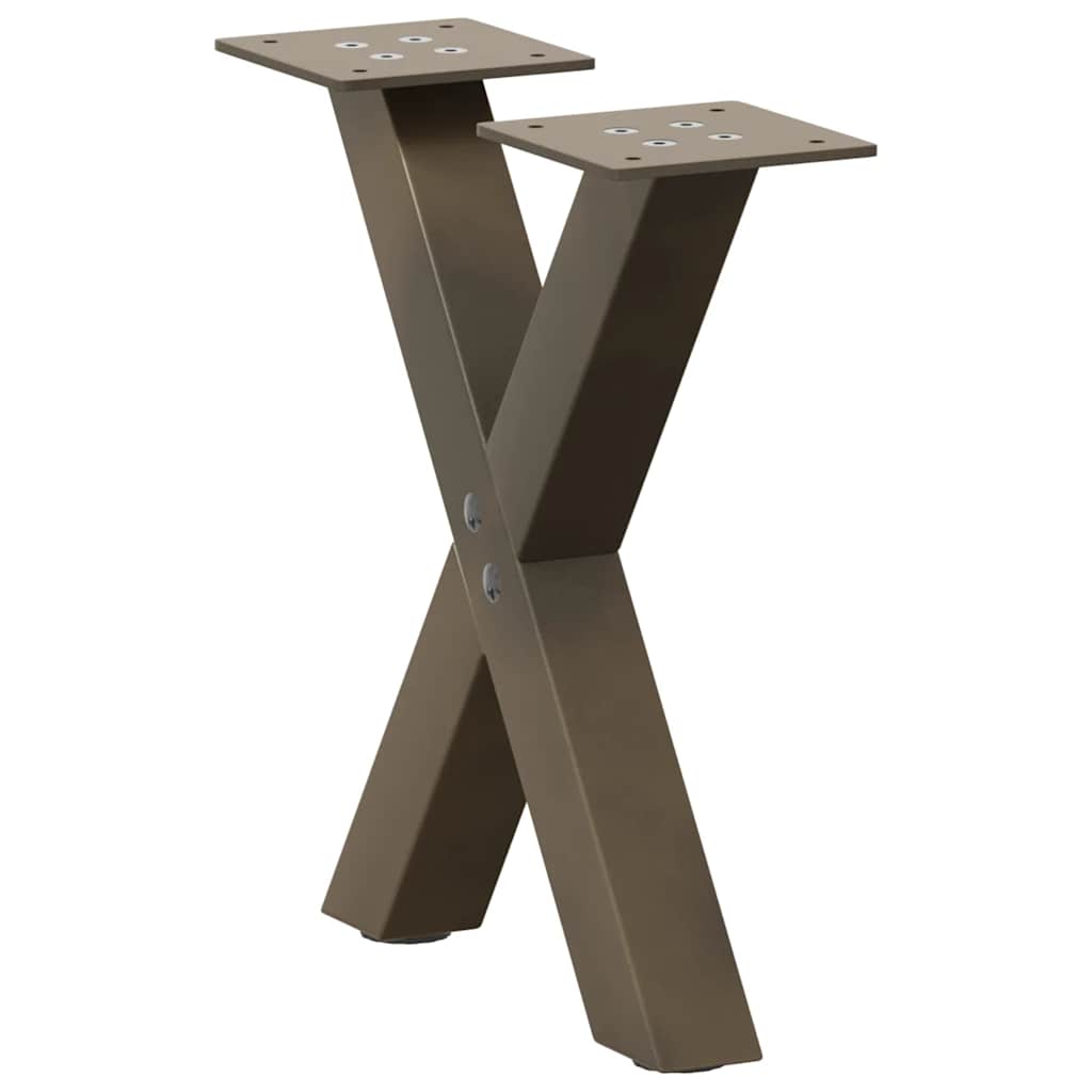 vidaXL Coffee Table Legs 2 pcs X-shaped 30x(30-31) cm steel black