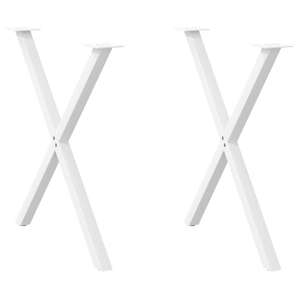 vidaXL Coffee Table Legs 2 pcs X-shaped 30x(30-31) cm steel black