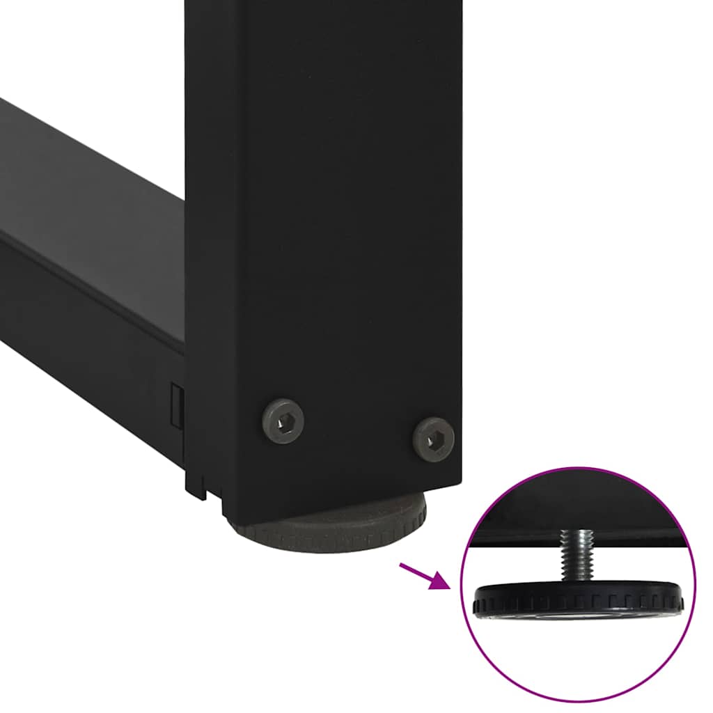 vidaXL Salontafelpoten 2 st T-vormig 30x25x(30-31) cm staal zwart