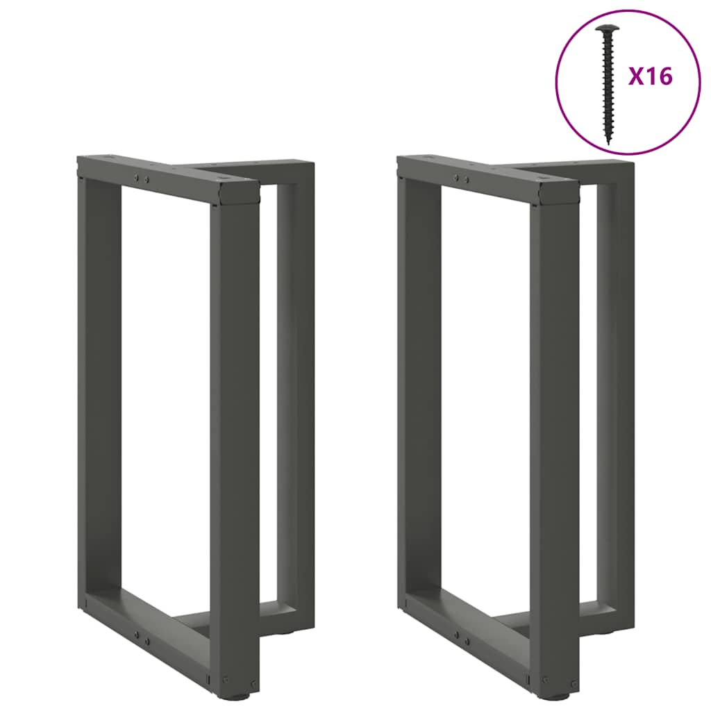 vidaXL Salontafelpoten 2 st T-vormig 30x25x(30-31) cm staal zwart
