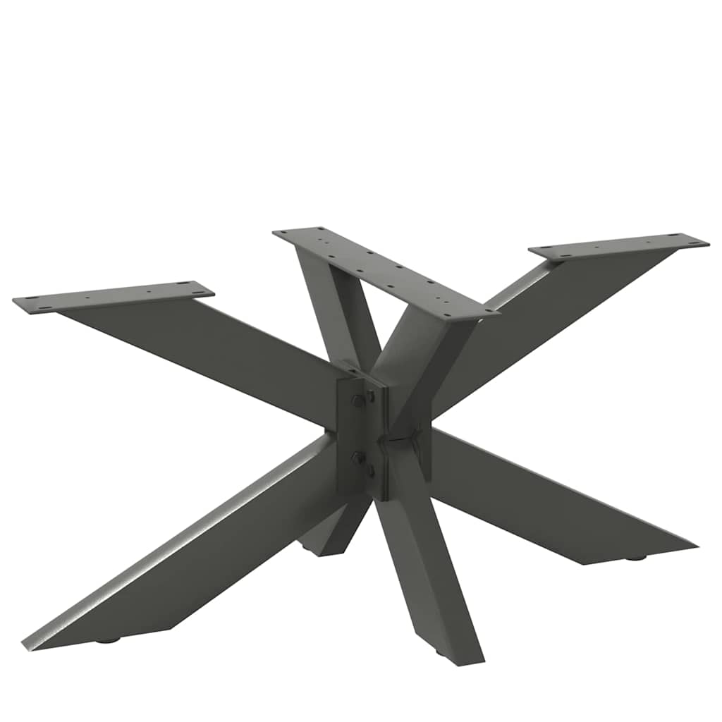 vidaXL Salontafelpoot spider vorm 98x58x(42-43) cm staal zwart