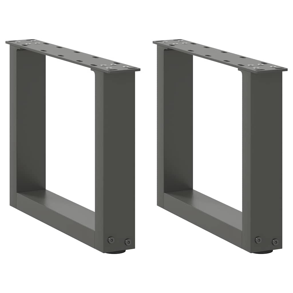 vidaXL Salontafelpoten 2 st U-vormig 30x(30-31) cm staal zwart