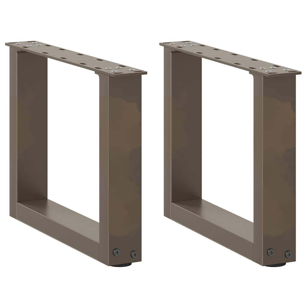 vidaXL Salontafelpoten 2 st U-vormig 30x(30-31) cm staal zwart
