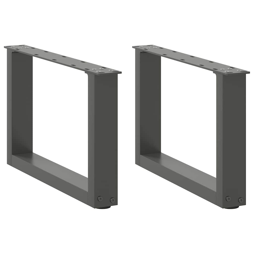 vidaXL Salontafelpoten 2 st U-vormig 30x(30-31) cm staal zwart