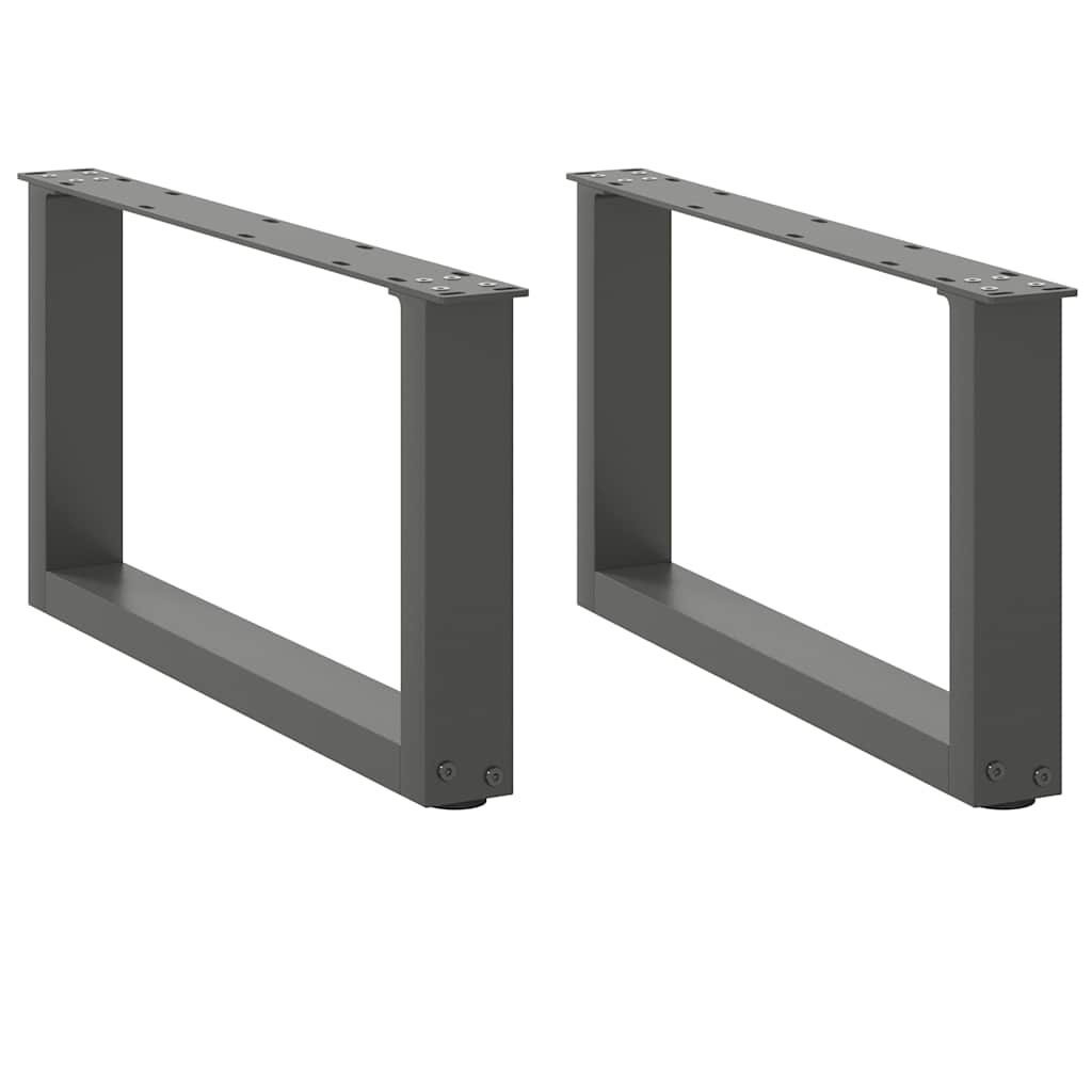 vidaXL Salontafelpoten 2 st U-vormig 30x(30-31) cm staal zwart