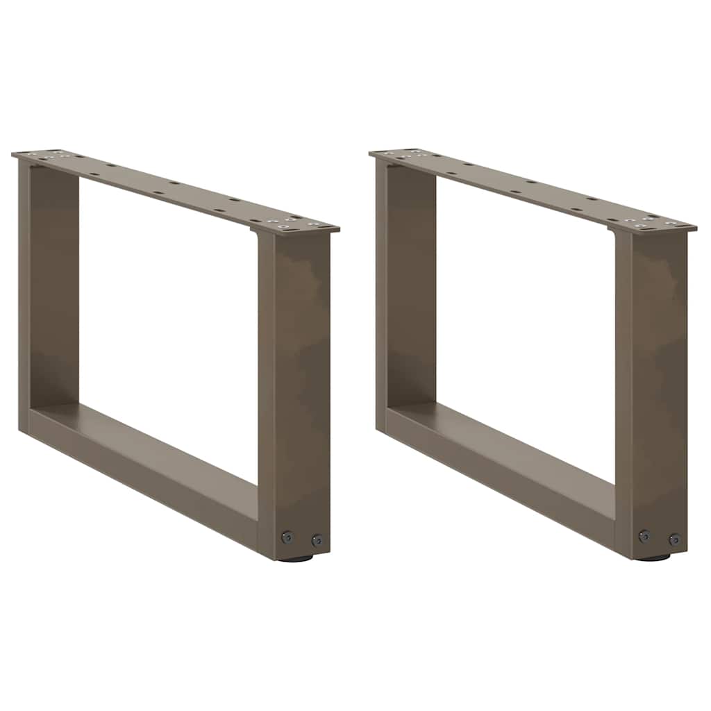 vidaXL Salontafelpoten 2 st U-vormig 30x(30-31) cm staal zwart