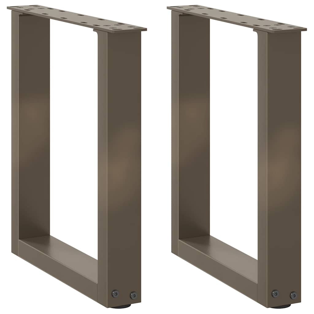 vidaXL Salontafelpoten 2 st U-vormig 30x(30-31) cm staal zwart