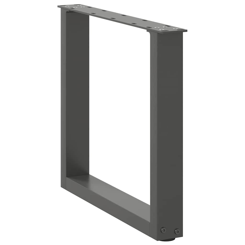 vidaXL Salontafelpoten 2 st U-vormig 30x(30-31) cm staal zwart