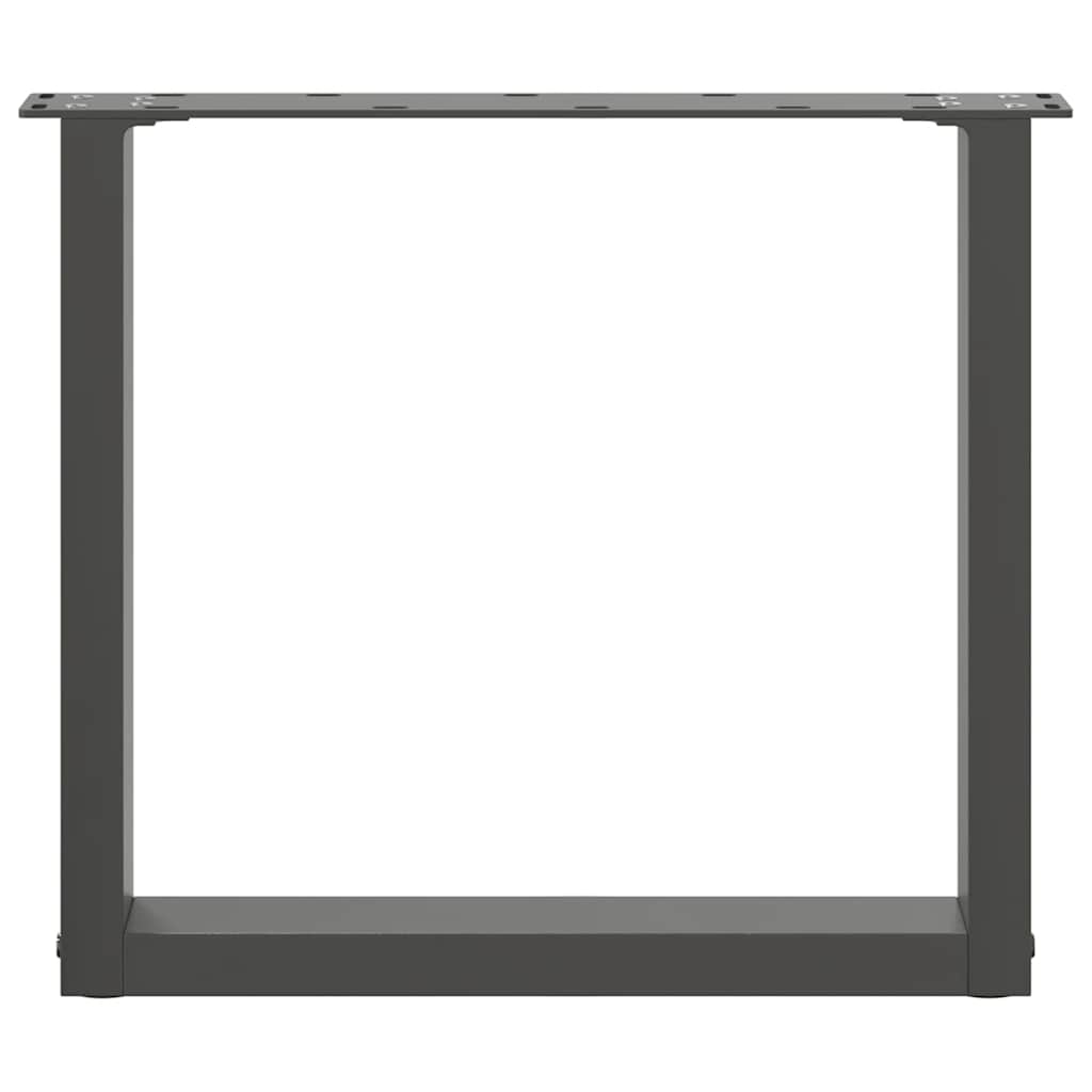 vidaXL Salontafelpoten 2 st U-vormig 30x(30-31) cm staal zwart