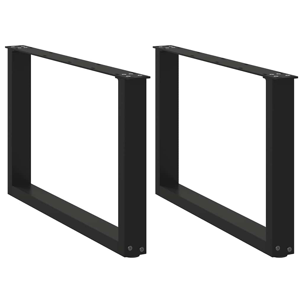 vidaXL Salontafelpoten 2 st U-vormig 30x(30-31) cm staal zwart