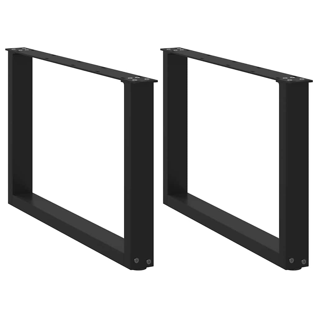 vidaXL Salontafelpoten 2 st U-vormig 30x(30-31) cm staal zwart