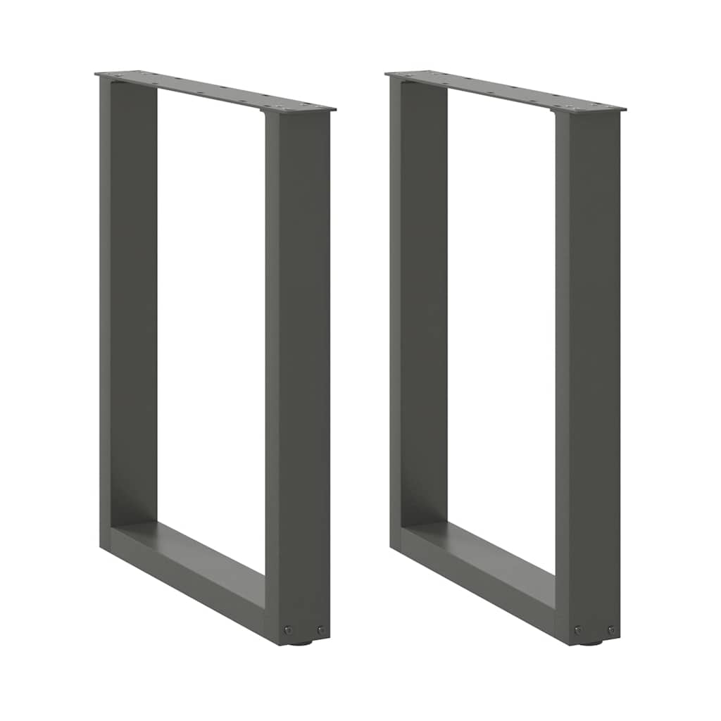 vidaXL Salontafelpoten 2 st U-vormig 30x(30-31) cm staal zwart