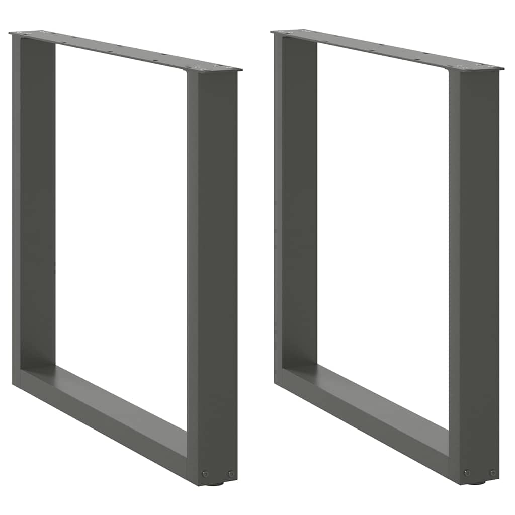 vidaXL Salontafelpoten 2 st U-vormig 30x(30-31) cm staal zwart