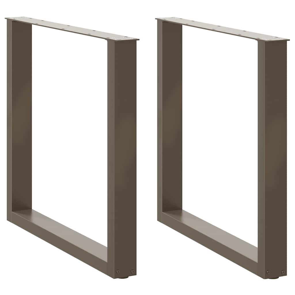 vidaXL Salontafelpoten 2 st U-vormig 30x(30-31) cm staal zwart