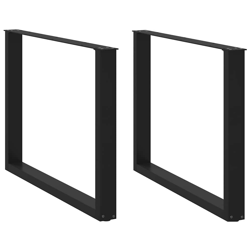 vidaXL Salontafelpoten 2 st U-vormig 30x(30-31) cm staal zwart