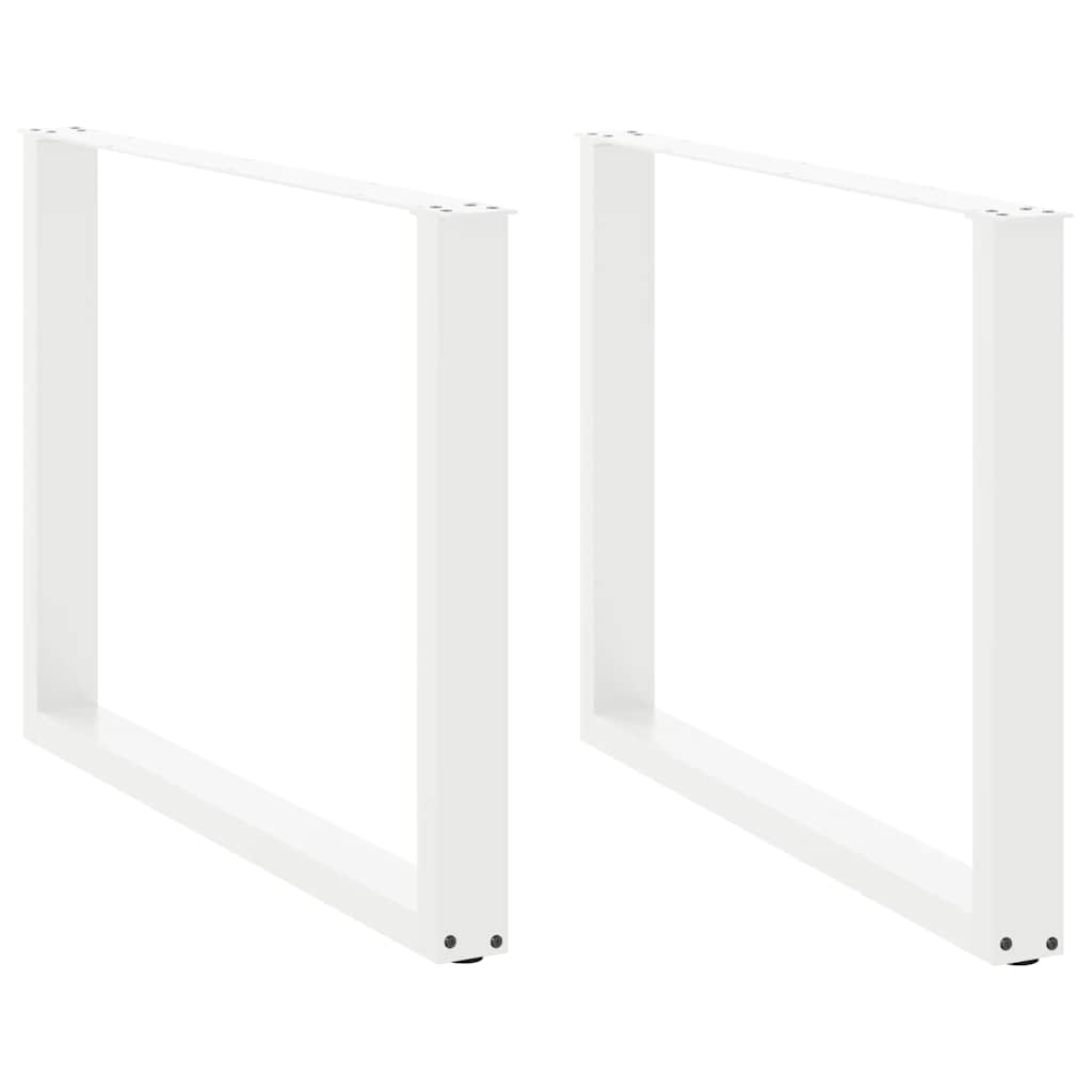 vidaXL Salontafelpoten 2 st U-vormig 30x(30-31) cm staal zwart