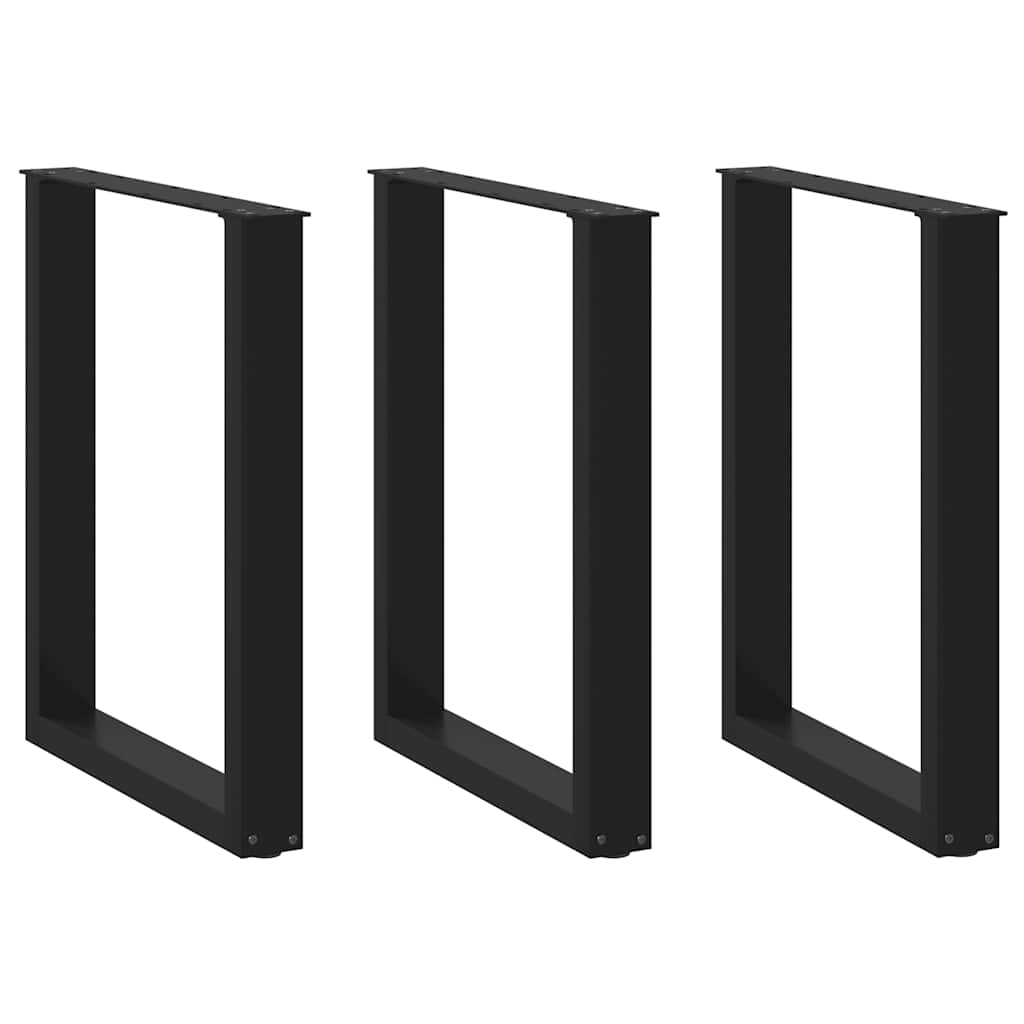 vidaXL Salontafelpoten 2 st U-vormig 30x(30-31) cm staal zwart