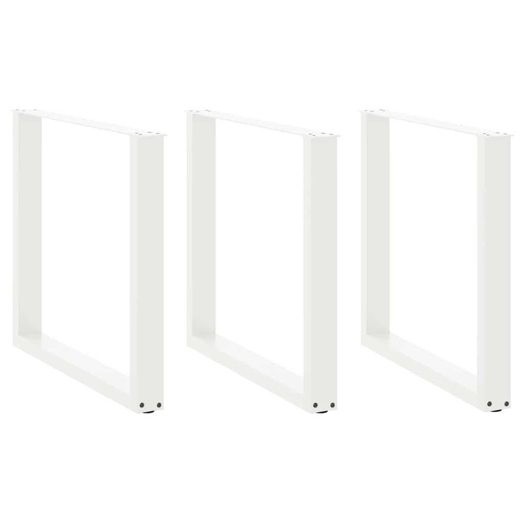 vidaXL Salontafelpoten 2 st U-vormig 30x(30-31) cm staal zwart