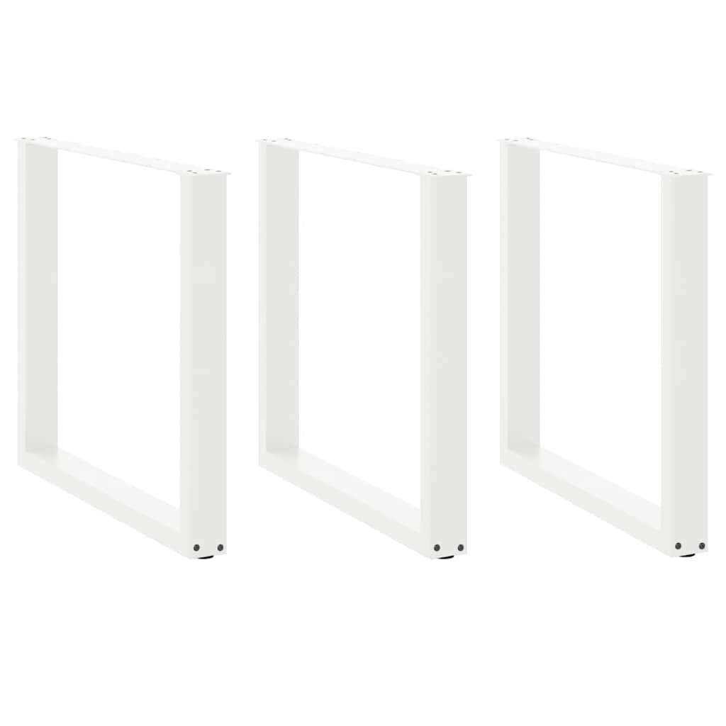 vidaXL Salontafelpoten 2 st U-vormig 30x(30-31) cm staal zwart