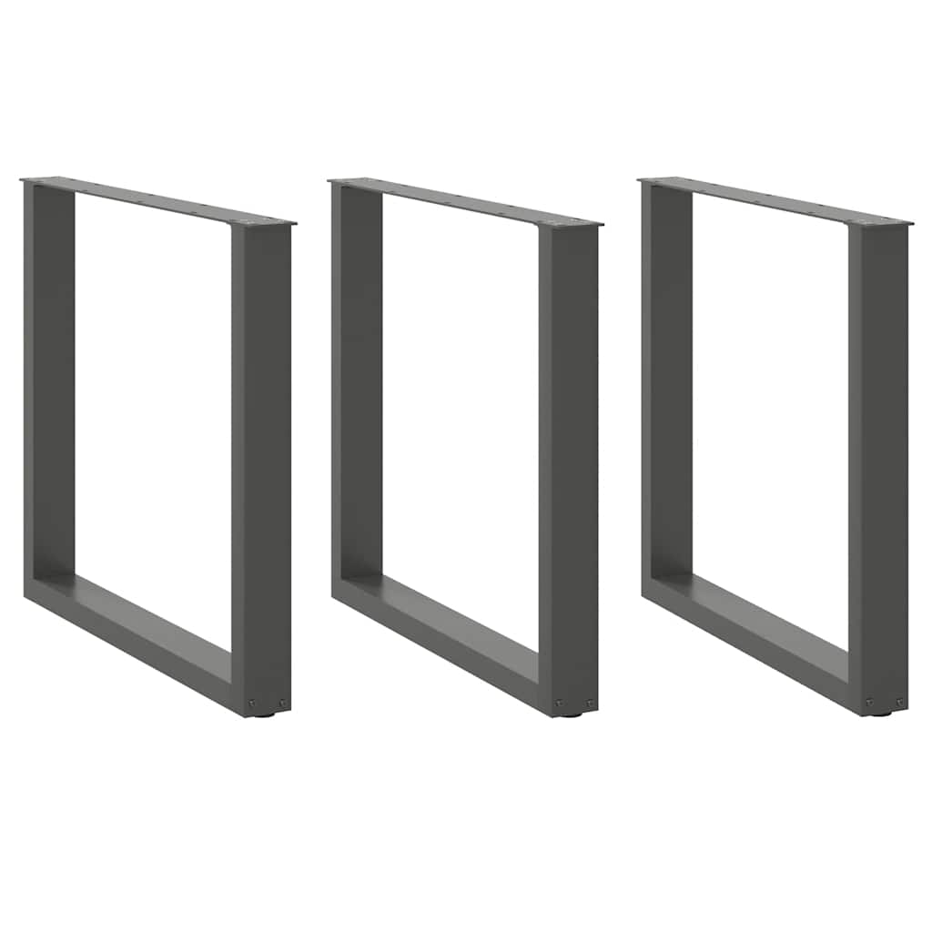 vidaXL Salontafelpoten 2 st U-vormig 30x(30-31) cm staal zwart