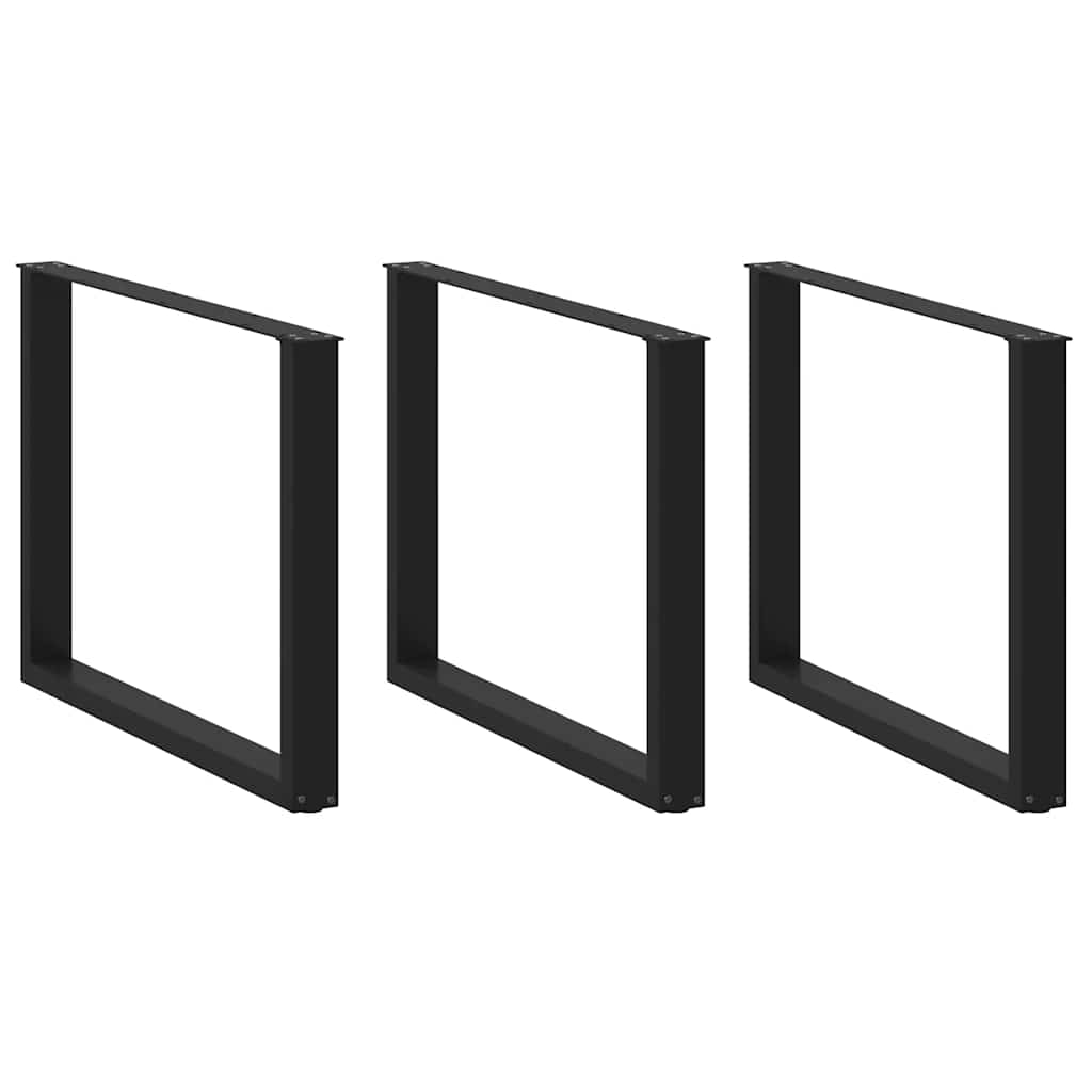 vidaXL Salontafelpoten 2 st U-vormig 30x(30-31) cm staal zwart