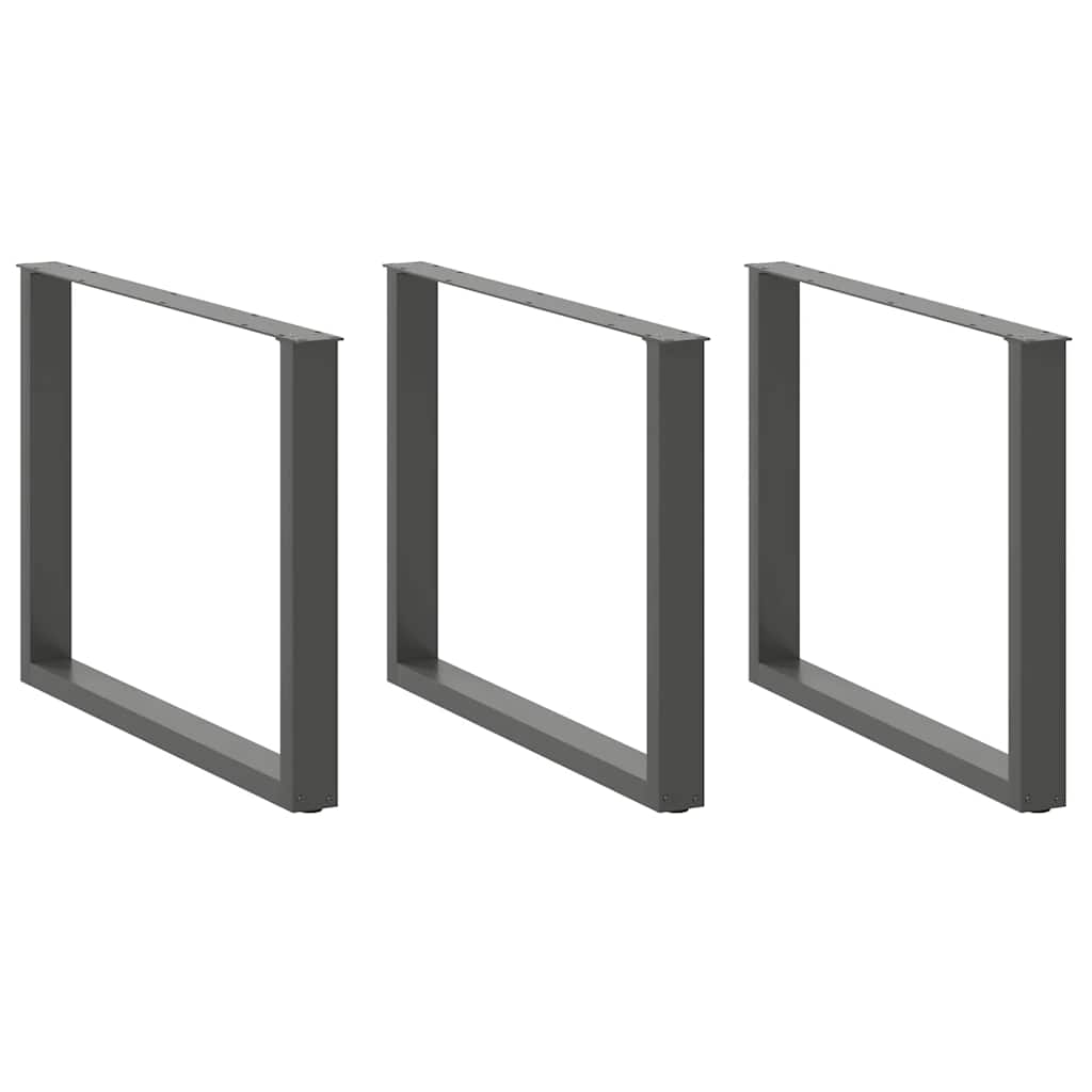 vidaXL Salontafelpoten 2 st U-vormig 30x(30-31) cm staal zwart