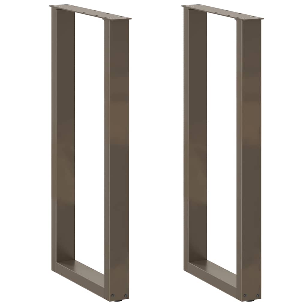 vidaXL Salontafelpoten 2 st U-vormig 30x(30-31) cm staal zwart