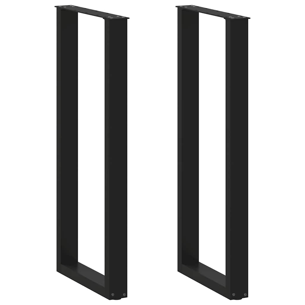 vidaXL Salontafelpoten 2 st U-vormig 30x(30-31) cm staal zwart