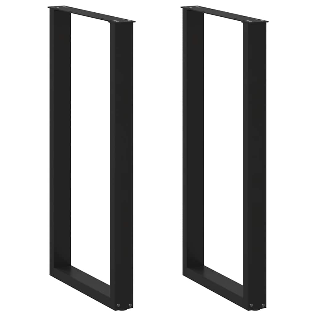 vidaXL Salontafelpoten 2 st U-vormig 30x(30-31) cm staal zwart
