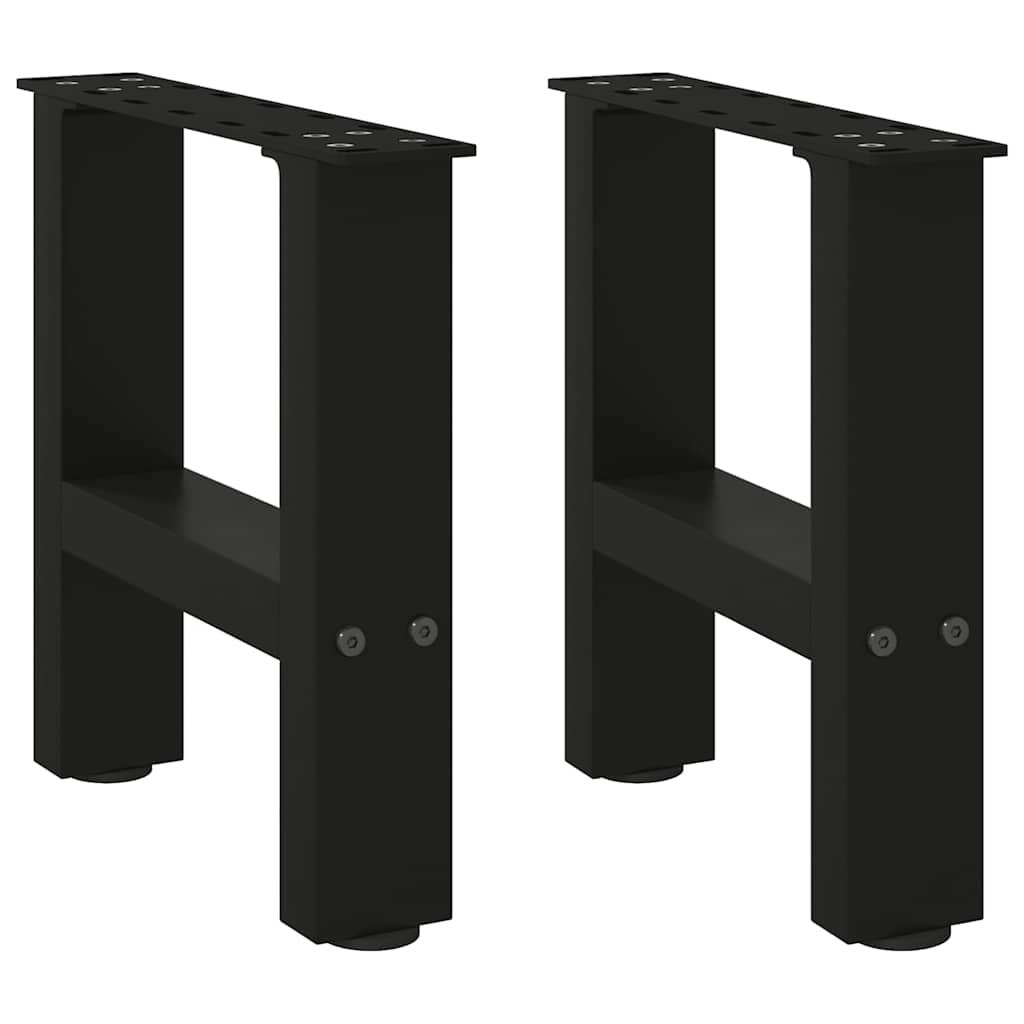vidaXL Salontafelpoten 2 st 30x(30-31) cm staal zwart