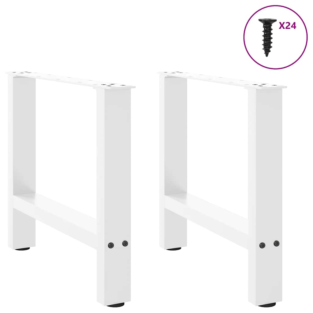 vidaXL Salontafelpoten 2 st 30x(30-31) cm staal zwart