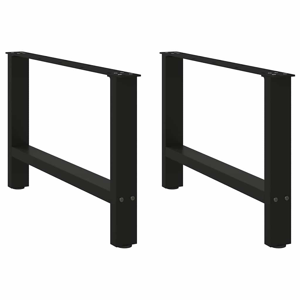 vidaXL Salontafelpoten 2 st 30x(30-31) cm staal zwart