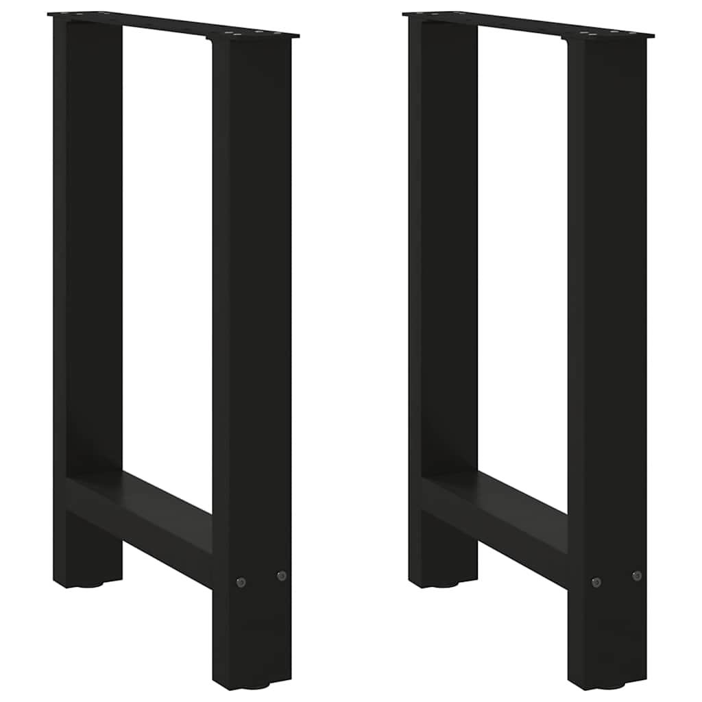 vidaXL Salontafelpoten 2 st 30x(30-31) cm staal zwart