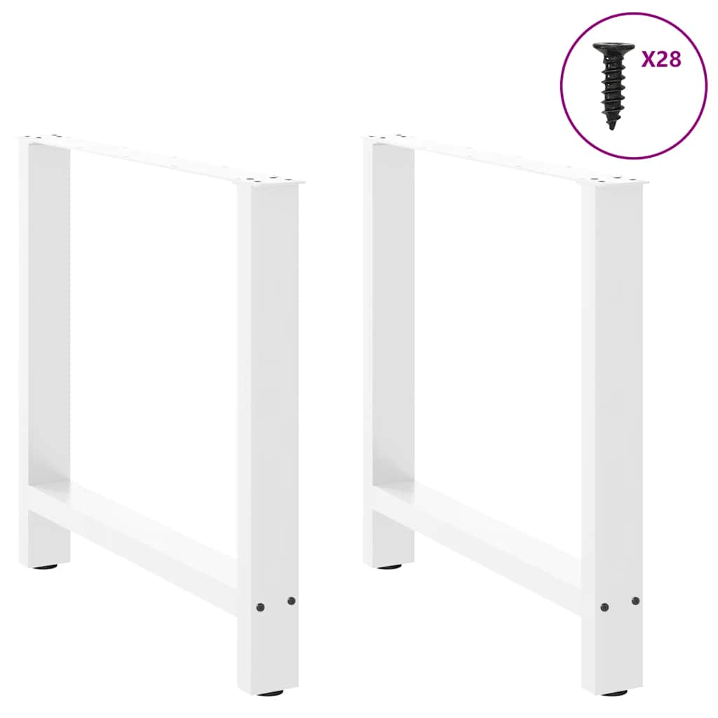 vidaXL Salontafelpoten 2 st 30x(30-31) cm staal zwart