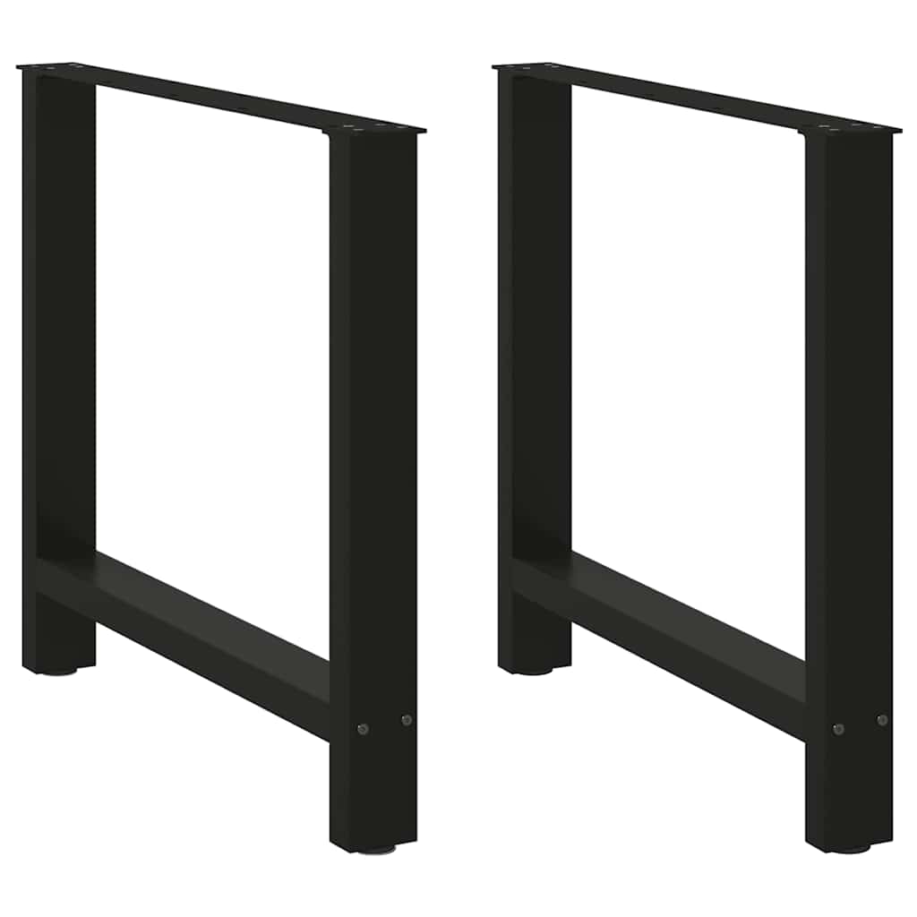 vidaXL Salontafelpoten 2 st 30x(30-31) cm staal zwart