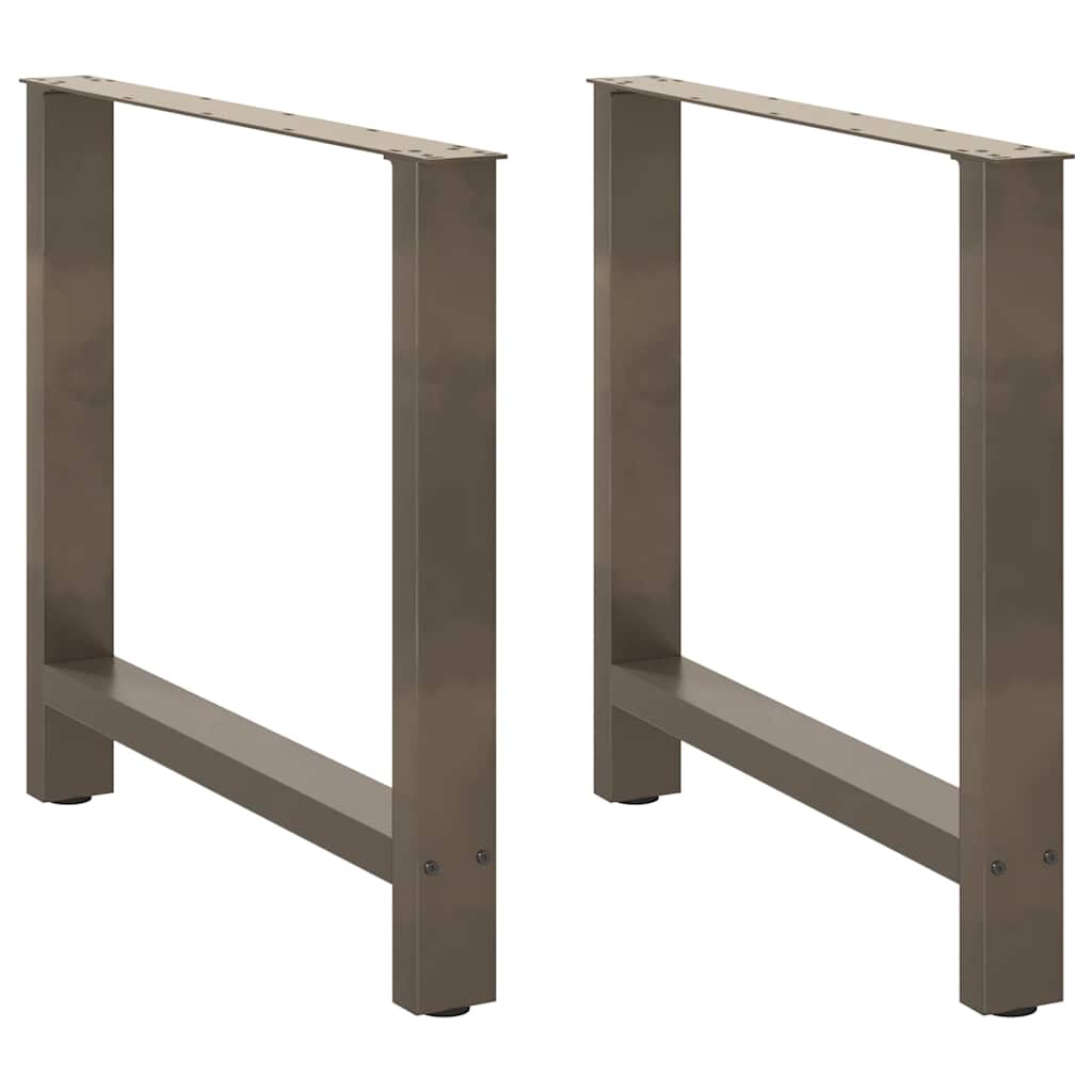 vidaXL Salontafelpoten 2 st 30x(30-31) cm staal zwart